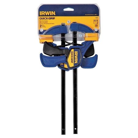 IRWIN QUICKGRIP Bar Clamp, 150 lb, 6 in Max Opening Size, 2716 in D Throat, Steel Body 1964743/5462